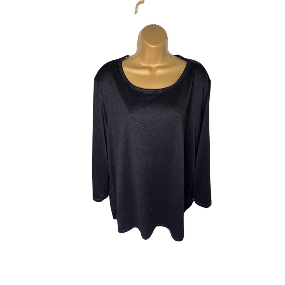 Bobbie Brooks Long Sleeve Top Black 2X